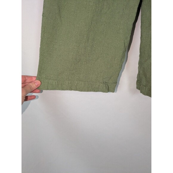 Cat & Jack Jumpsuit L 10 12 Girl's Green Linen Blend Spaghetti Strap Romper - Picture 3 of 8